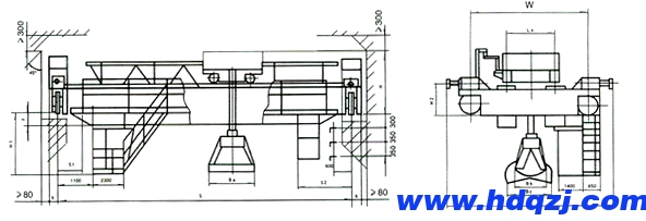 QZ型5噸、10噸、16噸電動(dòng)抓斗橋式起重機(jī)